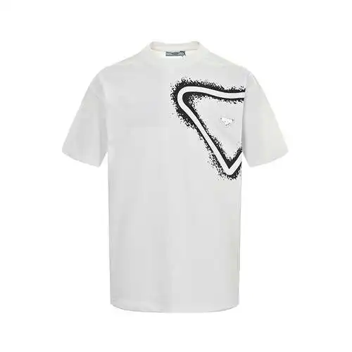 PRD/Prada 24ss triangle logo printed short sleeves