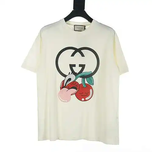 Gucci GUC cherry embroidered short-sleeved T-shirt