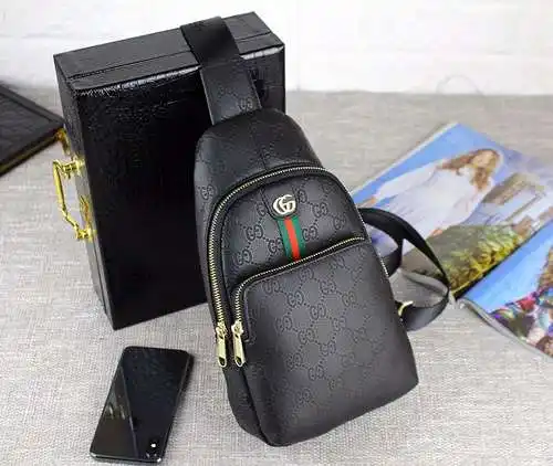 Bolso de pecho Bolso GG Bolso bandolera GG Hecho de piel de vaca original importada Calidad de gama 