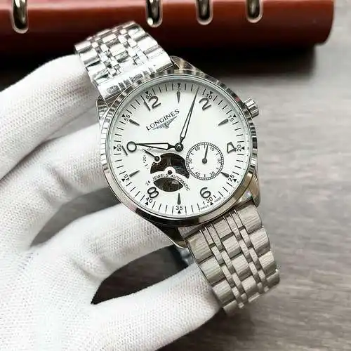 Reloj Lang@ para hombre con movimiento mecánico original totalmente automático, caja y correa de ace