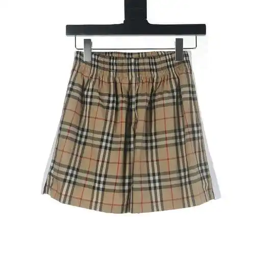 Burberry BBR classic plaid shorts white edge