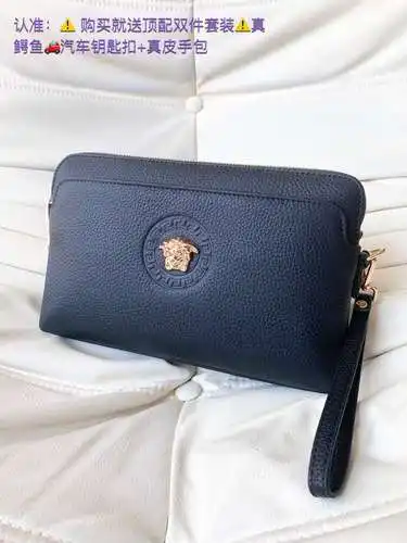 Bolso de hombre VERS, clutch Vanzhe, bolso Vanzhe, fabricado en piel de vacuno original importada, a