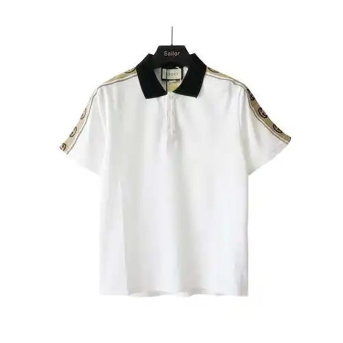 GC/Gucci 24SS Double G reflective webbing polo shirt