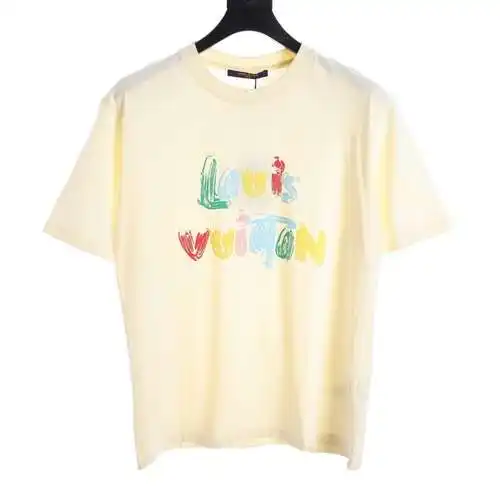 LV hand-painted graffiti letter printed short sleeves