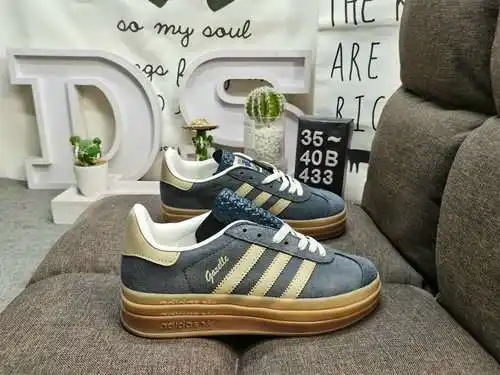 433DAdidas Originals Gazelle Bold W trébol de tres capas suela gruesa zapatillas deportivas retro ve