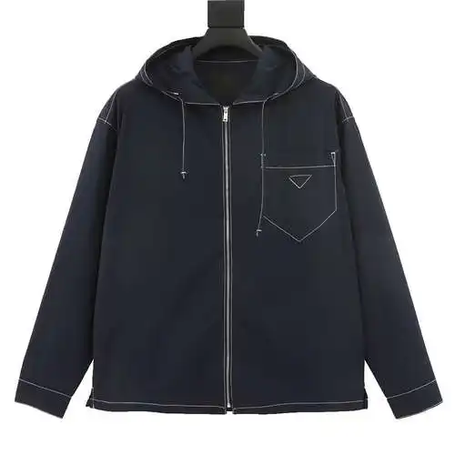 PRD Prada topstitched zipper jacket