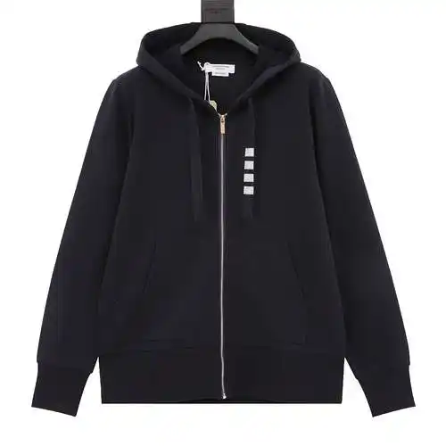 TB yarn-dyed four-bar drawstring zipper jacket