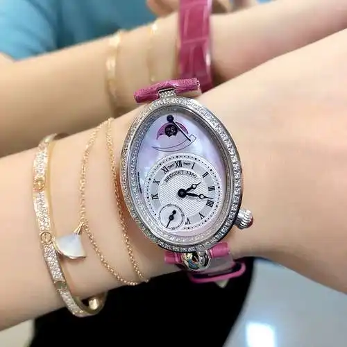Reloj, reloj de mujer con movimiento mecánico original totalmente automático, caja y correa de acero