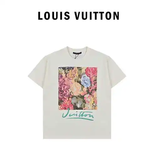 LV Louis Vuitton new floral pattern short-sleeved T-shirt
