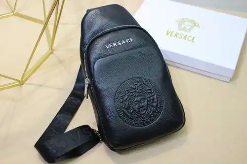 Bolso de pecho para hombre Bolso de hombre Fan@zhe Bolso cruzado Fan@zhe Hecho de piel de vacuno úni