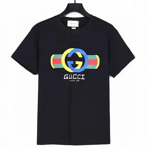 GC Gucci 24ss new belt double ring printed short-sleeved T-shirt