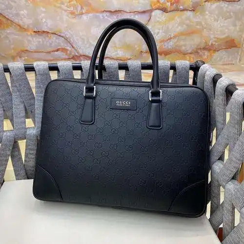 Bolso de hombre GG, maletín GG, bolso bandolera GG, fabricado en piel de vacuno original importada, 