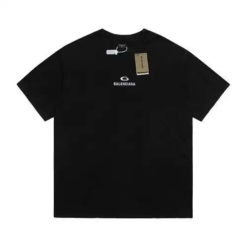 BLCG Balenciaga's latest distressed short-sleeves with G logo letter embroidery