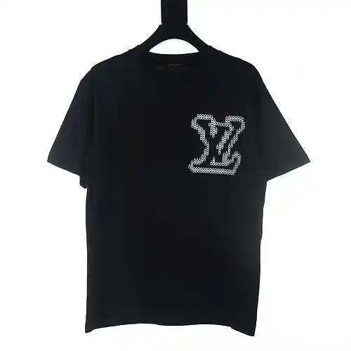 LV city wall brick print short-sleeved T-shirt