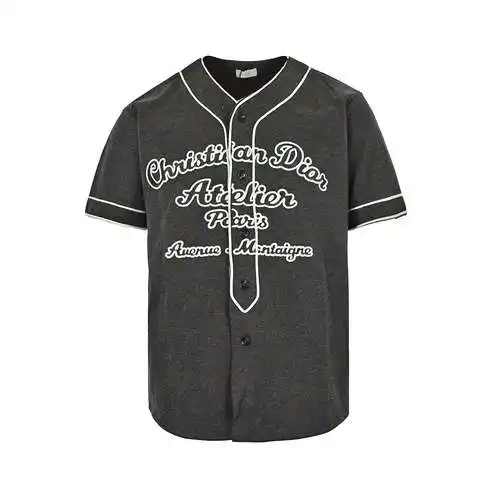 CD/Dior 22ss chest embroidered short-sleeved baseball uniform