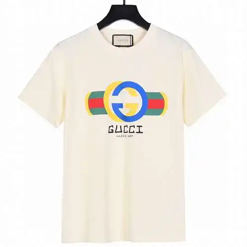 GC Gucci 24ss new belt double ring printed short-sleeved T-shirt