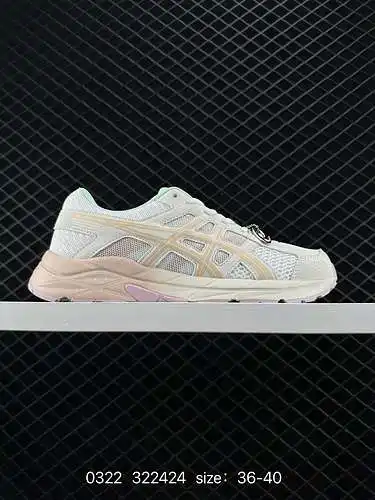 2 Asics/Asics Parte superior de malla transpirable con algunos materiales de cuero sintético, nuevo 