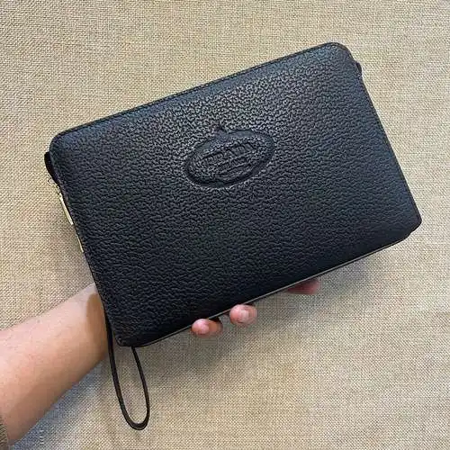 Bolso de mano P para hombre, elaborado en piel vacuna original importada, alta calidad, entrega en b
