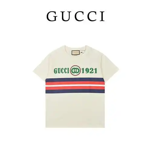 Guc 22ss 1921 embroidered color block short sleeves