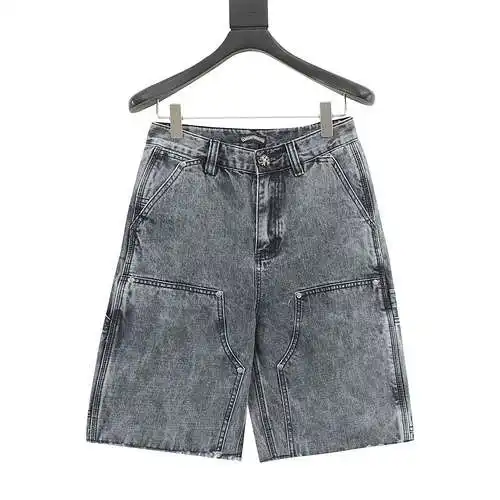 CH Embossed Cargo Denim Shorts