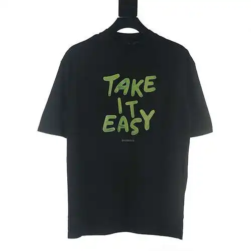 Balenciaga BLCG TIE jelly English printed short-sleeved T-shirt