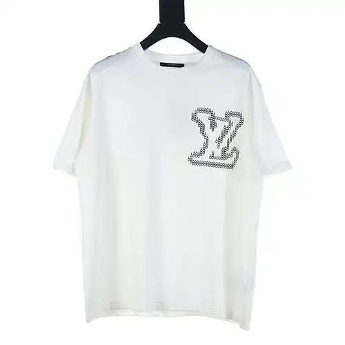 LV city wall brick print short-sleeved T-shirt