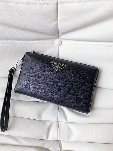 Cartera de hombre Puda Bolso de hombre PRA Bolso de mano Puda Hecho de piel de vaca original importa
