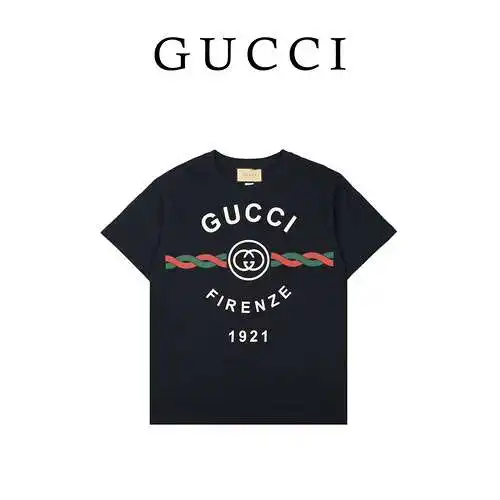 Guc 22ss 1921 hemp rope rice navy blue short sleeves
