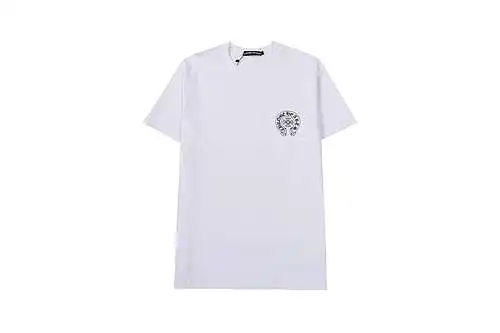 CH Crow Heart Sanskrit Horseshoe Print Short Sleeve