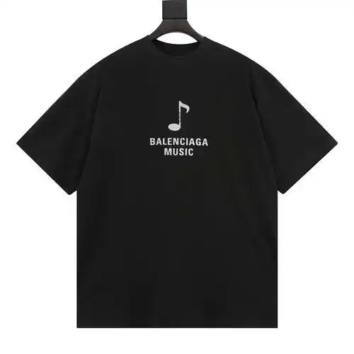 BLCG 24SS musical note logo musician high-definition direct-printed short-sleeved T-shirt