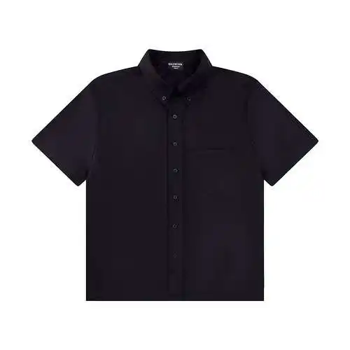BLCG/Balenciaga classic fuzzy cola print short-sleeved shirt