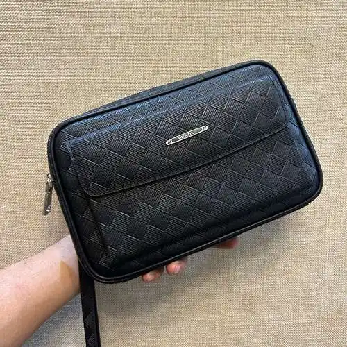 Bolso de mano P especial para hombre, elaborado en piel de vacuno original importada, alta calidad, 