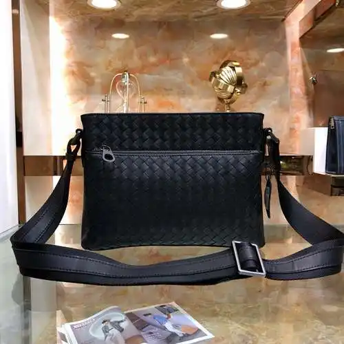 Bolso de hombro para hombre BV, fabricado en cuero original superior importado, versión réplica de a