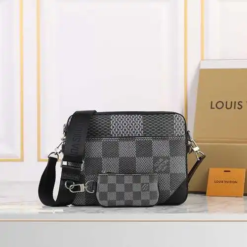 Bolso de hombre LL Bolso bandolera LL Bolso bandolera LL Fabricado en piel de vacuno original import