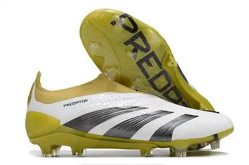 (Llegó) Zapatos de fútbol Adidas Falcon Essence totalmente tejidos de caña alta FG con cordones PRED