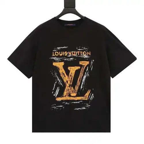 1v 24ss hand-painted graffiti large letter print short sleeves