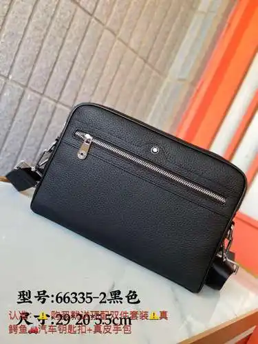 Bolso bandolera para hombre MONT Wanbao Hecho de piel de vaca original importada, calidad de alta ga