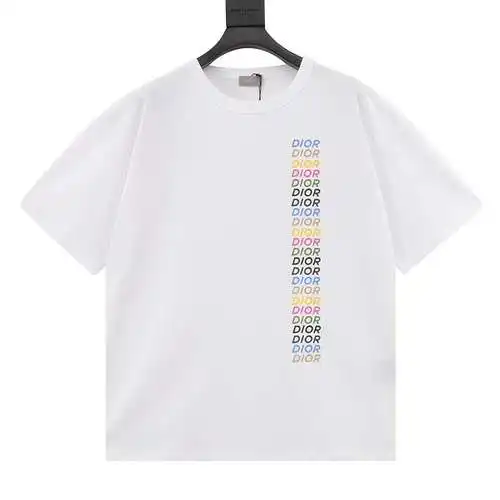 CD color diagonal round neck short sleeves