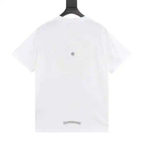 CH embroidered horseshoe Sanskrit short-sleeved T-shirt