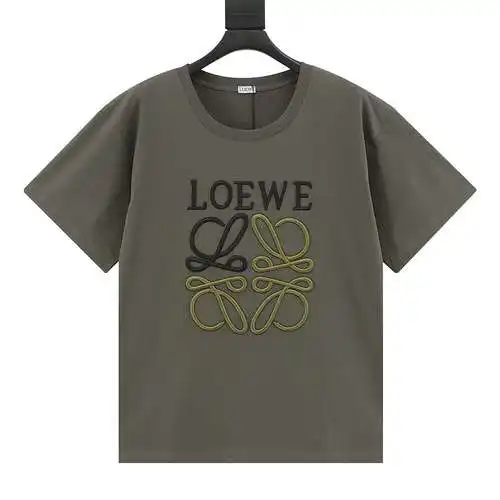 LE/Loewe 22ss embroidered logo short sleeves