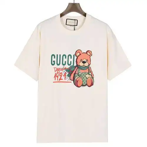GC/Gucci 24SS 1921 commemorative cartoon bear print short-sleeved T-shirt