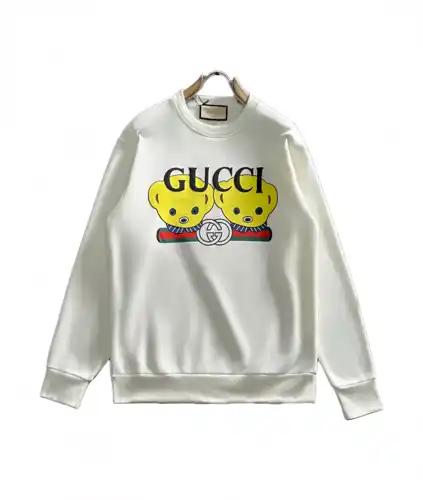 GC/Gucci flocked bear round neck sweatshirt