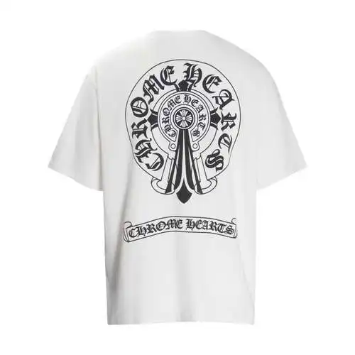 CH Crow Heart Sanskrit Horseshoe Print Short Sleeve