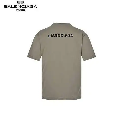BLCG/Balenciaga front and back embroidered short sleeves - dark khaki