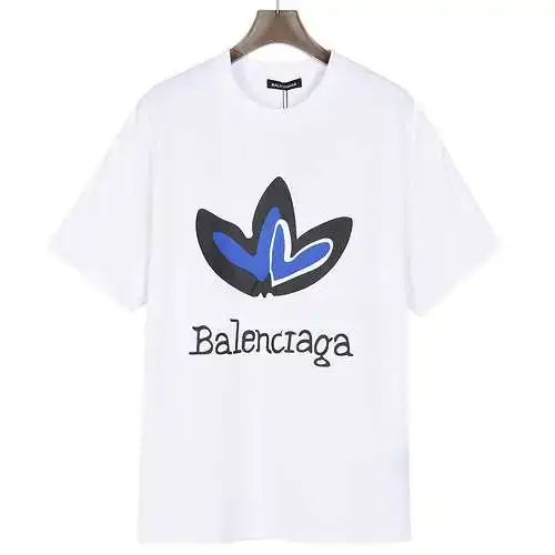 BLCG/Balenciaga 24SS Clover joint round neck short-sleeved T-shirt