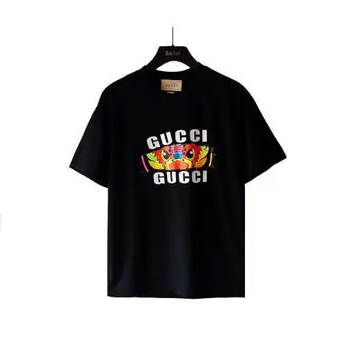 GC Gucci 24ss Year of the Dragon Limited Edition Dragon’s Gaze Print Short Sleeve
