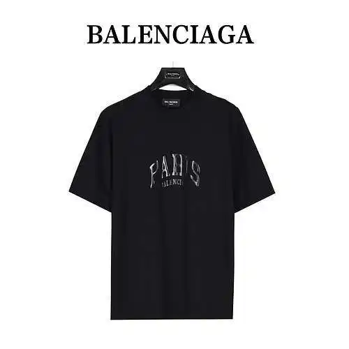 Balenciaga BLCG 4ss oil gloss printed frayed edges damaged short sleeves OVERSIZE loose version