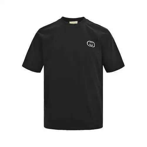 GC/Gucci 23ss white ring double G embroidered short sleeves