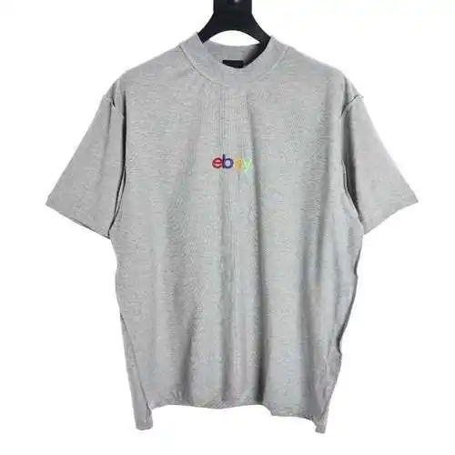 BLCG 24ss ebay joint rainbow letter embroidered short-sleeved T-shirt