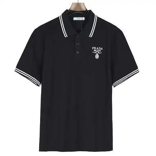 PRD/Prada 24SS small logo embroidered polo shirt
